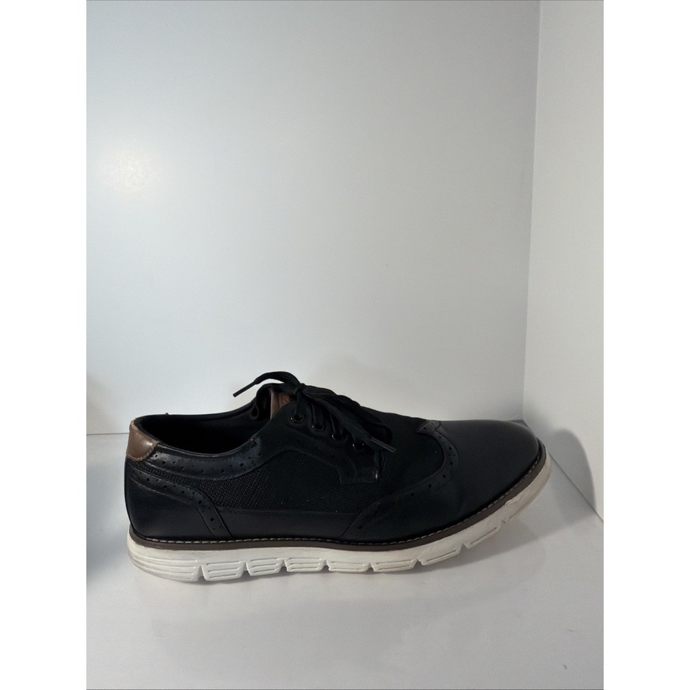 LONDON FOG Collection Mens Sneakers Oxford Style  size 11 Lace up Shoes Black - Picture 12 of 16
